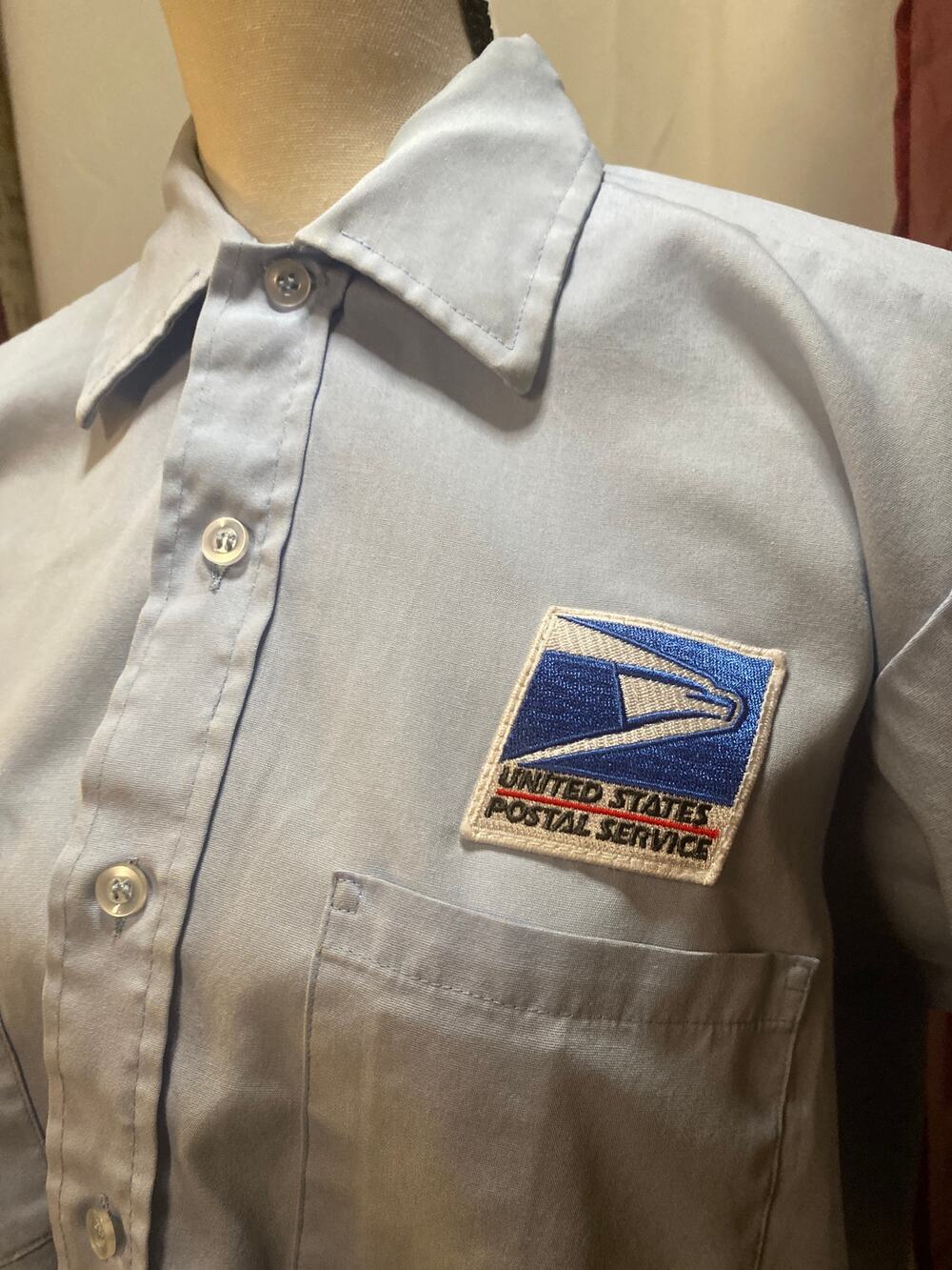 USPS, short sleeve letter carrier shirt, size large